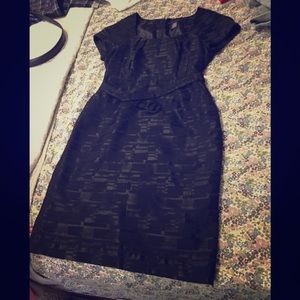 Neat black dress..barely worn with waist belt